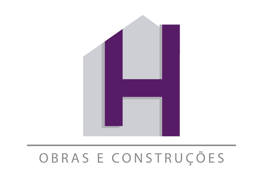 Logotipo da empresa H-Obras – administração de obras em Indaiatuba