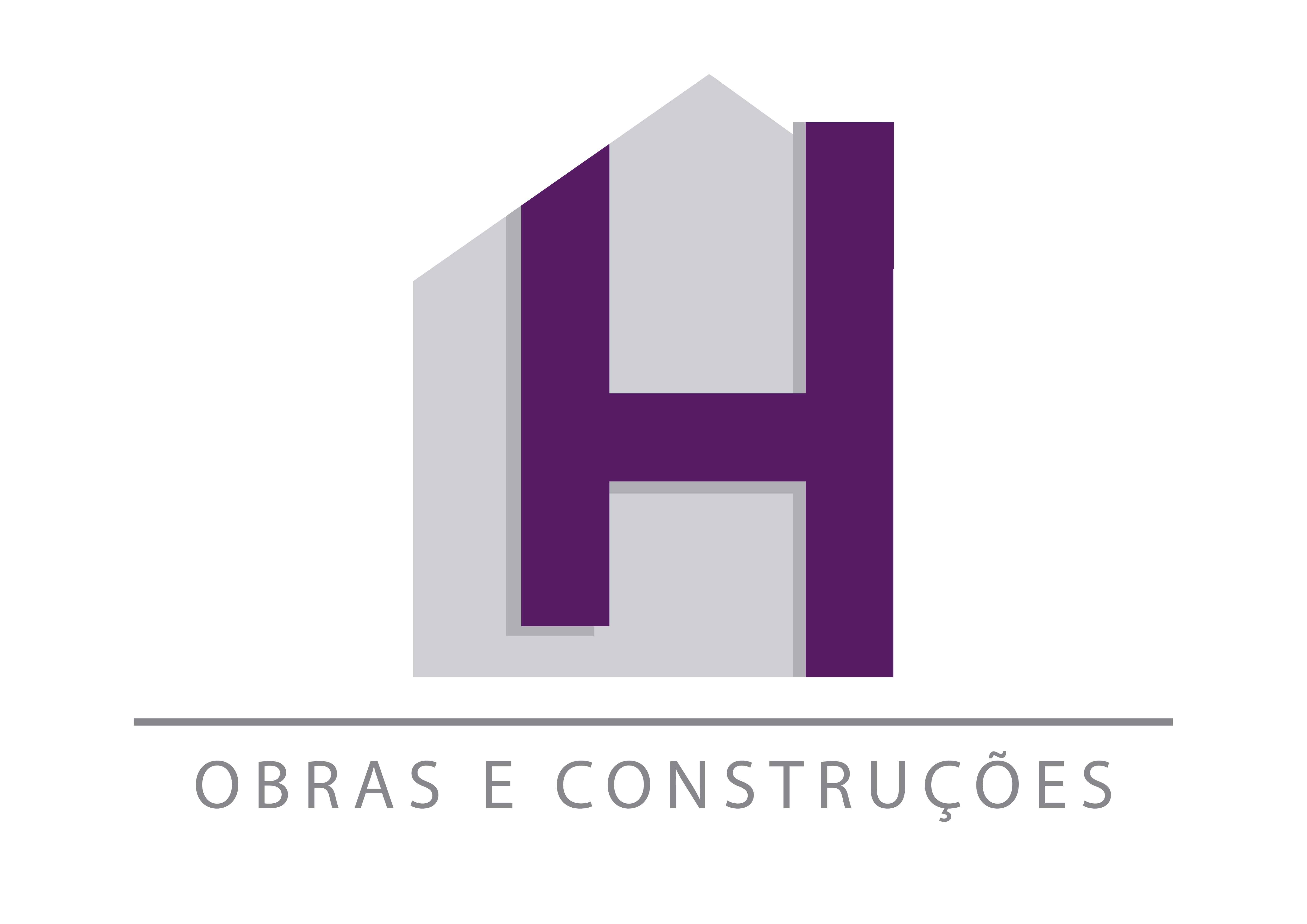 Logotipo da empresa H-Obras – administração de obras em Indaiatuba