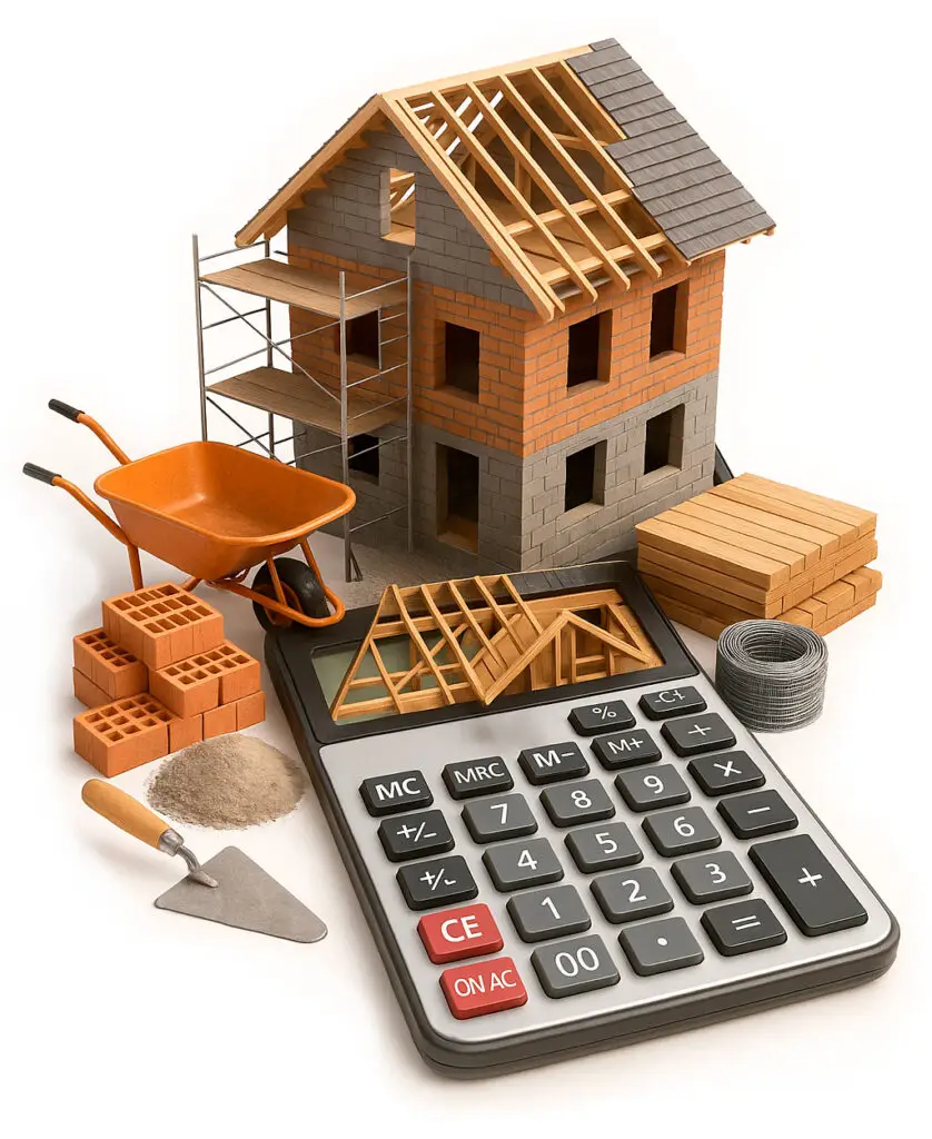 Simulação de custo de obra residencial com calculadora da H-Obras