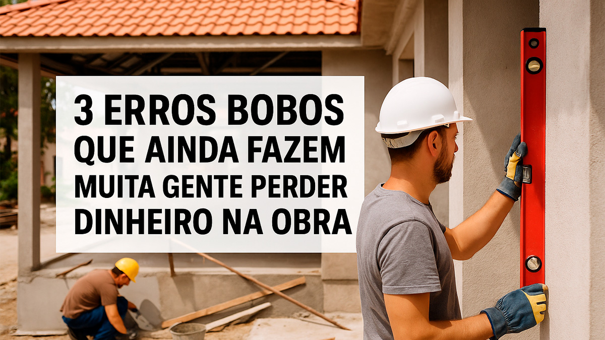 Erros de construção sendo corrigidos em uma obra residencial